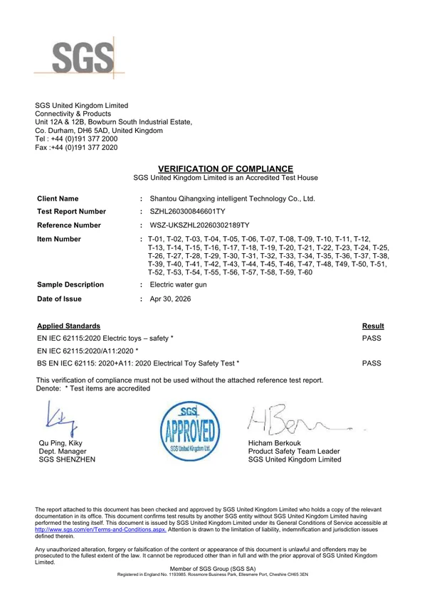 UK verification of compliance