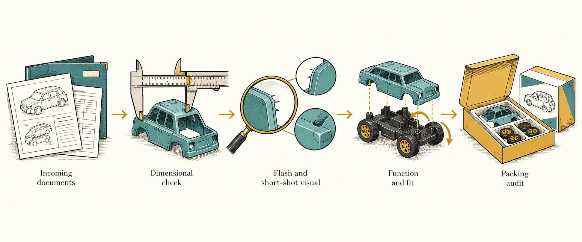 Explanatory diagram for A toy sample approval checklist: test the claim, the pack and the reset